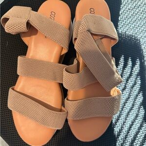 CO Beige Strappy Elastic Slide Sandals p12